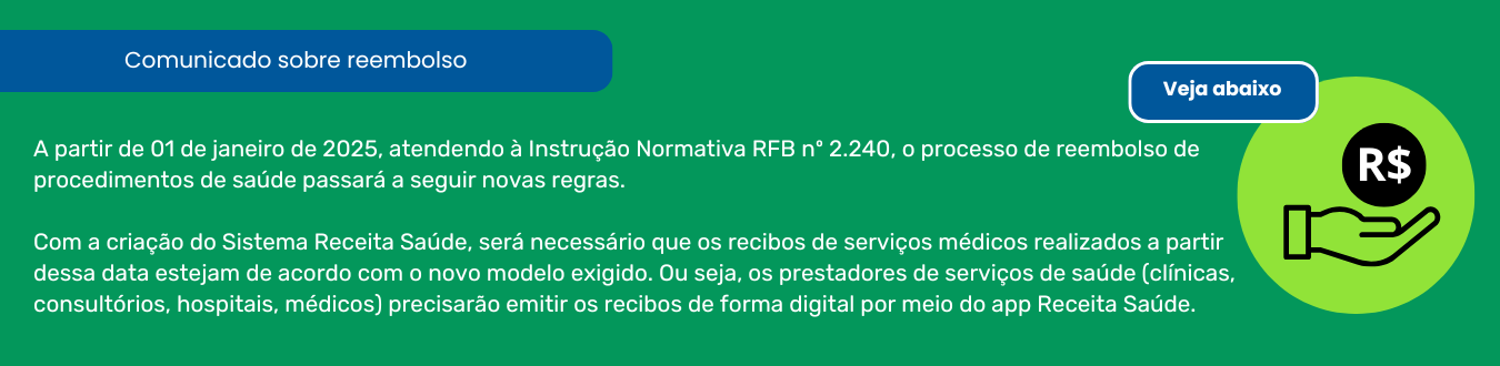 Mudanças na solicitação de reembolso